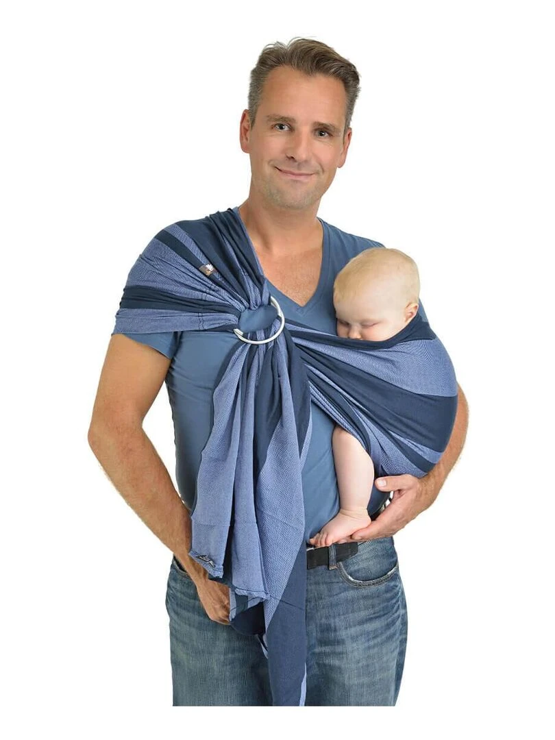Hoppediz Écharpe de portage Ring Sling Bleu Bleu
