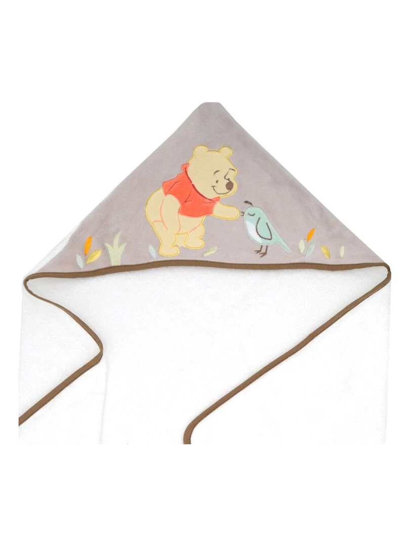 Cape de bain + gant de toilette Disney Winnie Whimsy   Marron