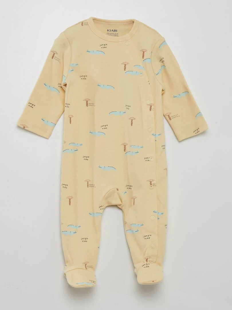 Lot de pyjama dors bien imprimée 2 pièces Beige
