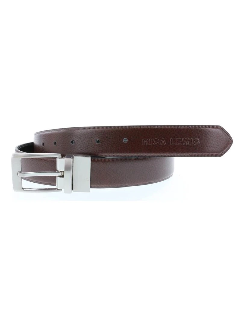 Ceinture cuir réversible 'Rica Lewis' Noir Marron