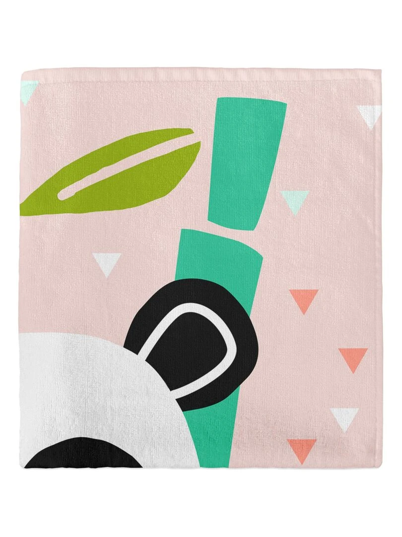 Serviette Panda garden "Happyfriday"   Blanc