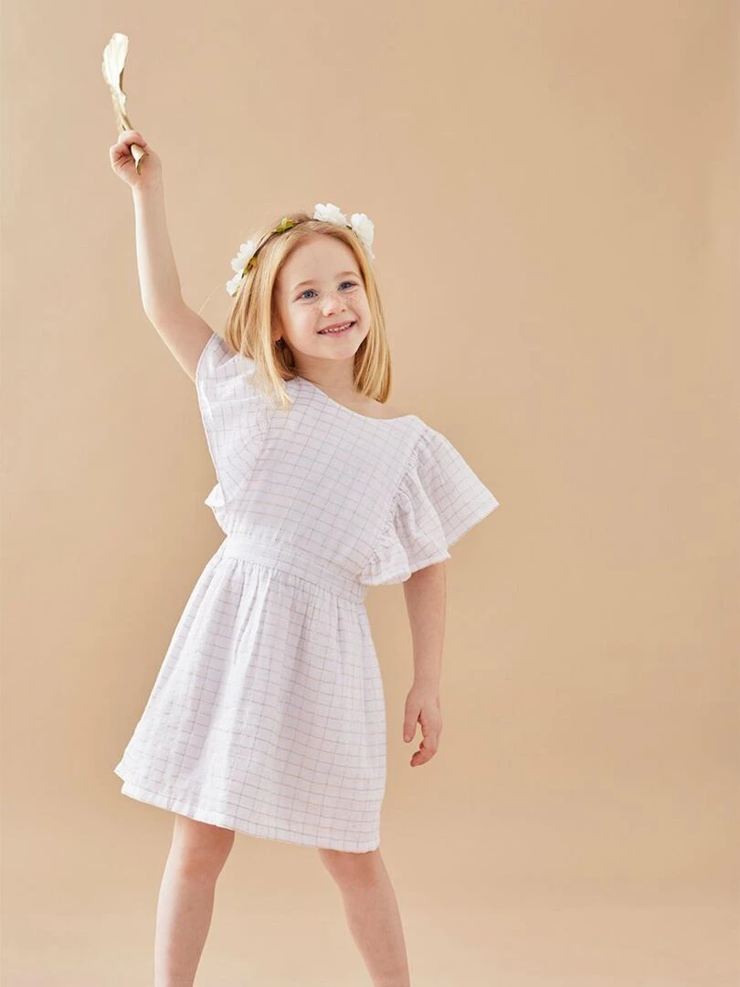 Robe lurex en mousseline Noukie's Blanc