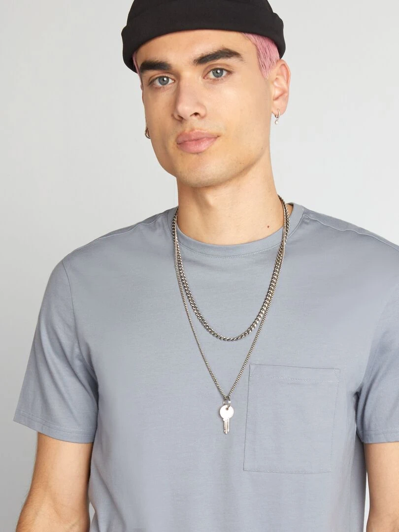 T shirt basique   Bleu