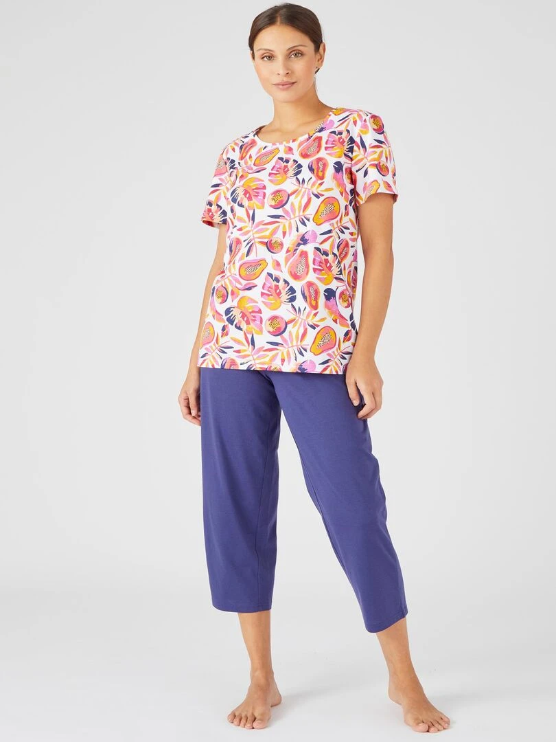 Tee shirt de pyjama pur coton Damart Orange