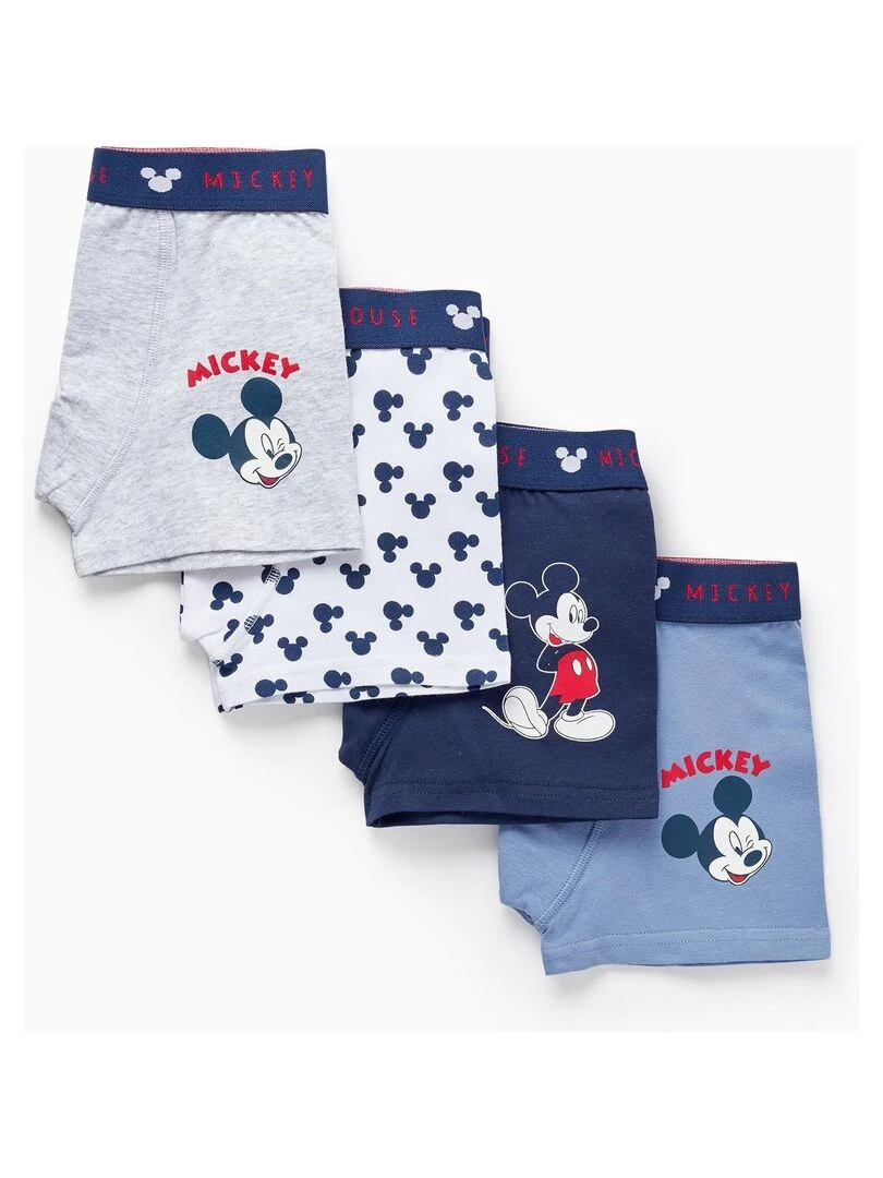 Pack 4 Boxers en Coton pour Garçon 'Mickey' MICKEY Multicolore