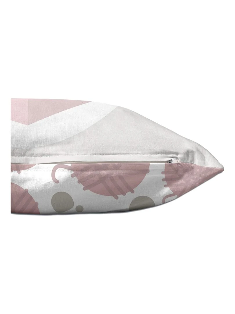 Housse de coussin Kitty "Happyfriday"   Blanc