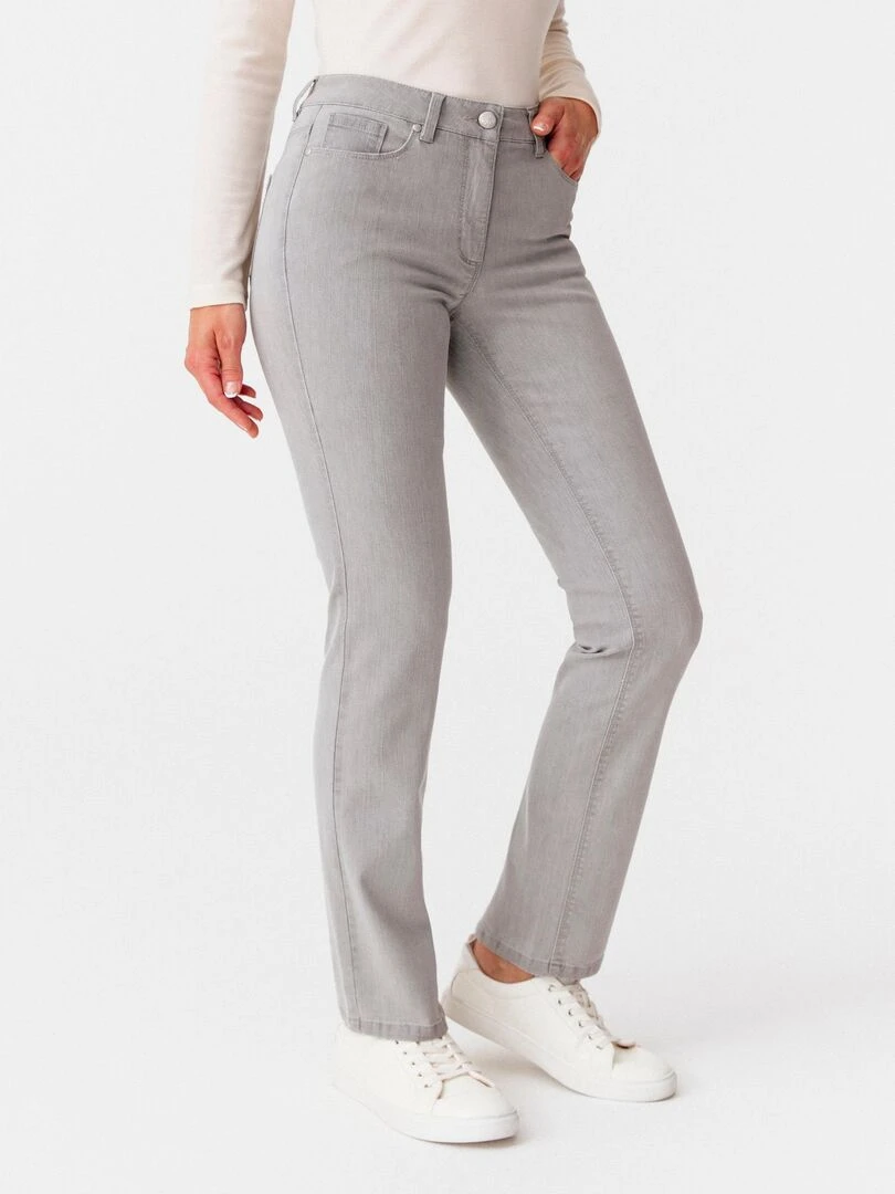 Pantalon denim coupe droite Perfect Fit by Damart Damart Gris clair