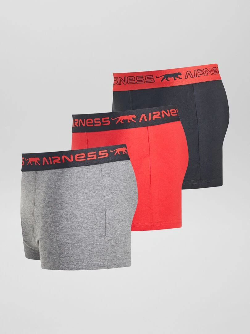 Lot de 3 boxers 'Airness'   Rouge/noir/gris