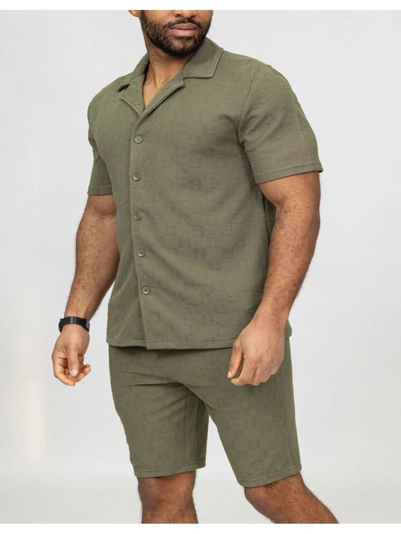 Ensemble Short Chemise Kebello Vert