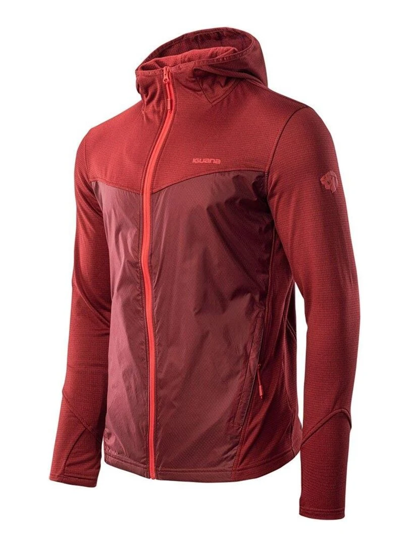 Iguana   Veste à capuche SCONE   Rouge foncé