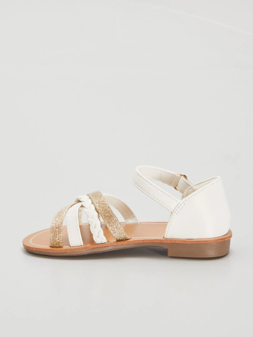 Sandales à brides fantaisies   blanc