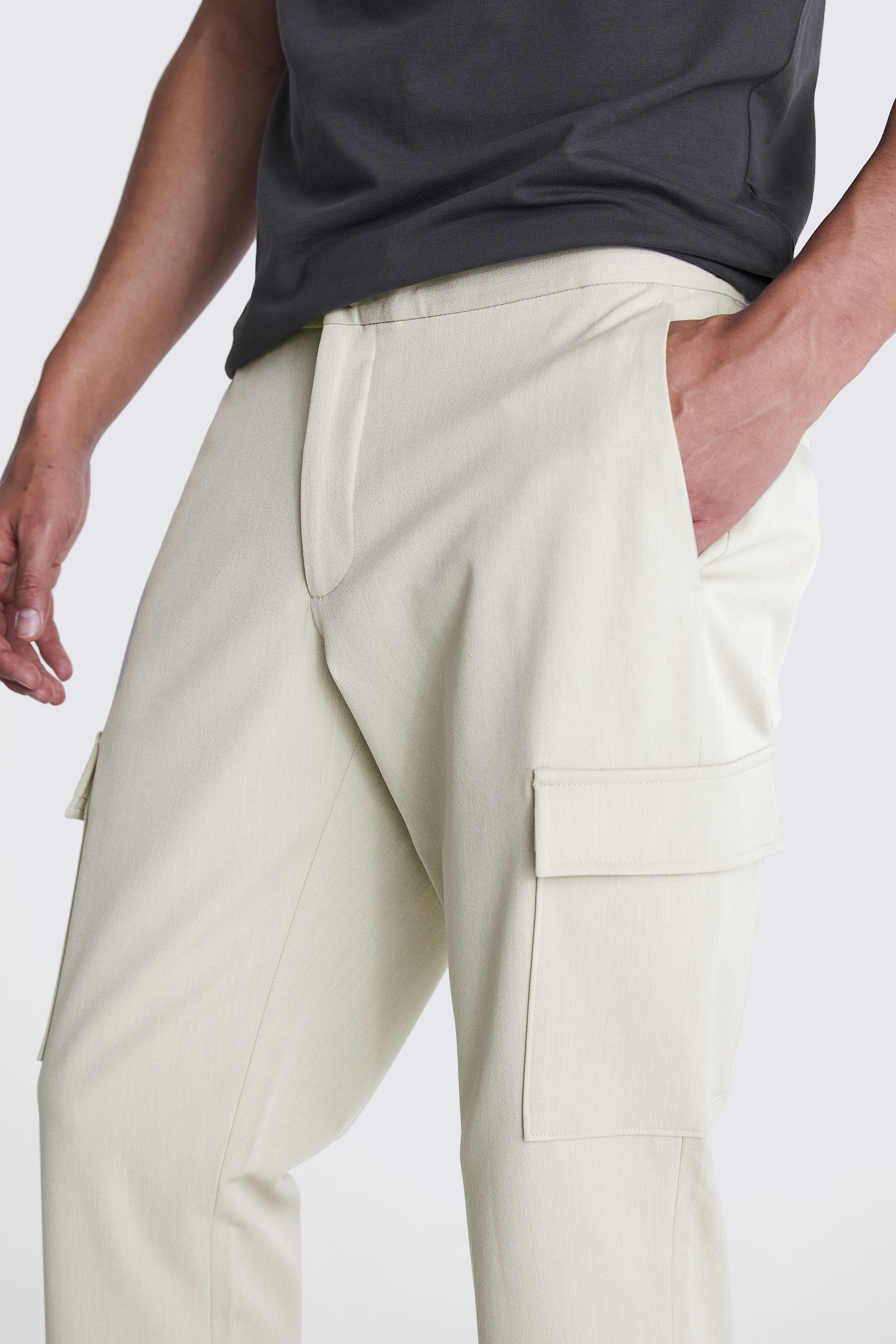 Slim Fit Khaki Donegal Trousers   Buy Online at Moss