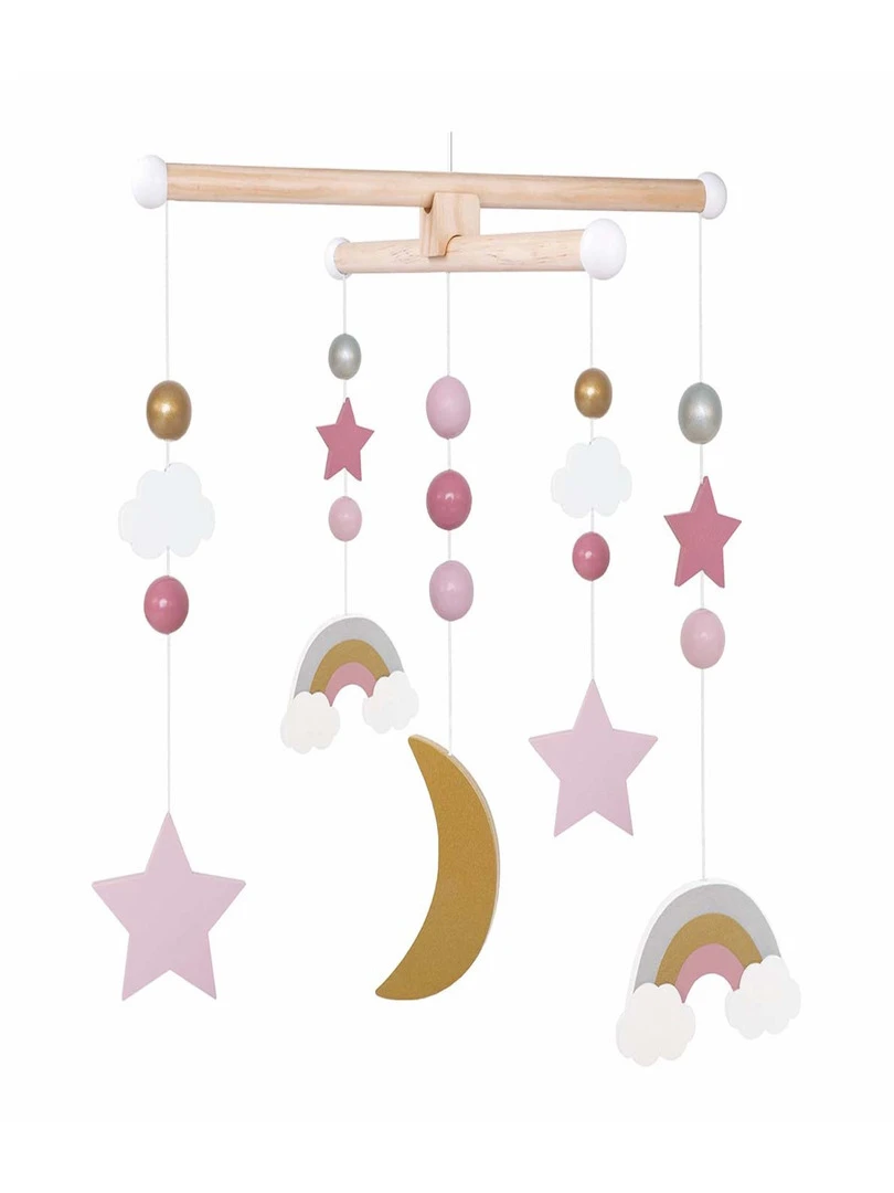 Mobile En Bois Lit Bébé Arc En Ciel N/A