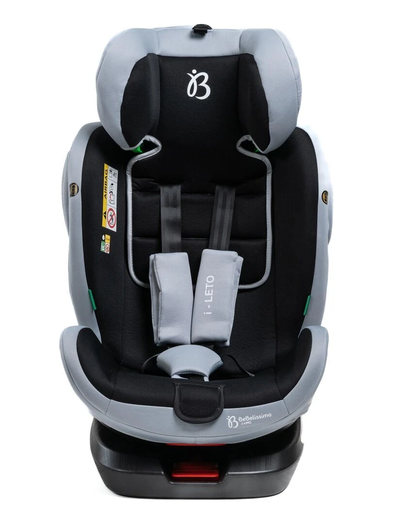 BEBELISSIMO   Siège auto Isofix   pivotant 360 °   groupe 0+/1/2/3   (0 36kg)   i Leto   gris/noir   gris anthracite