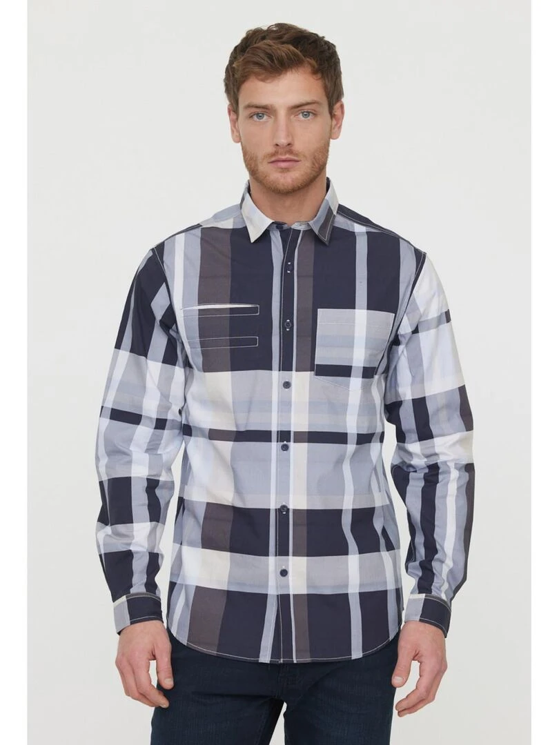 Lee Cooper Chemise manches longues coton regular DALLIS Bleu marine