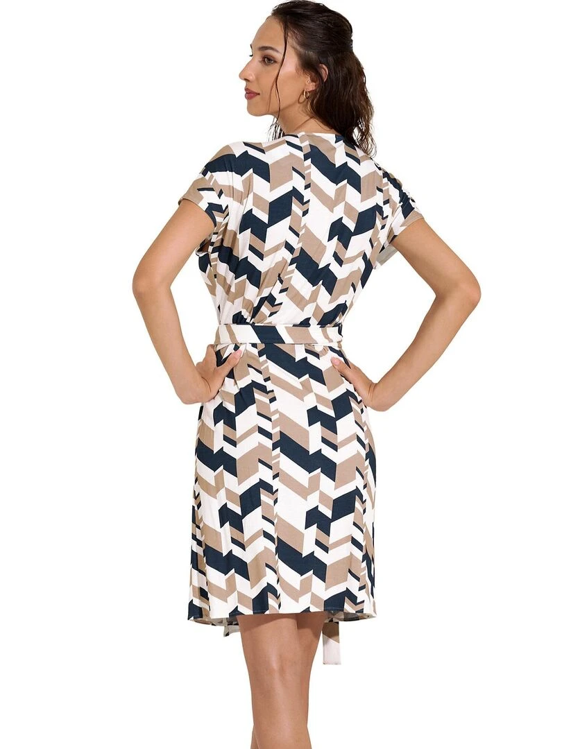 Robe estivale manches courtes Toulouse Bleu