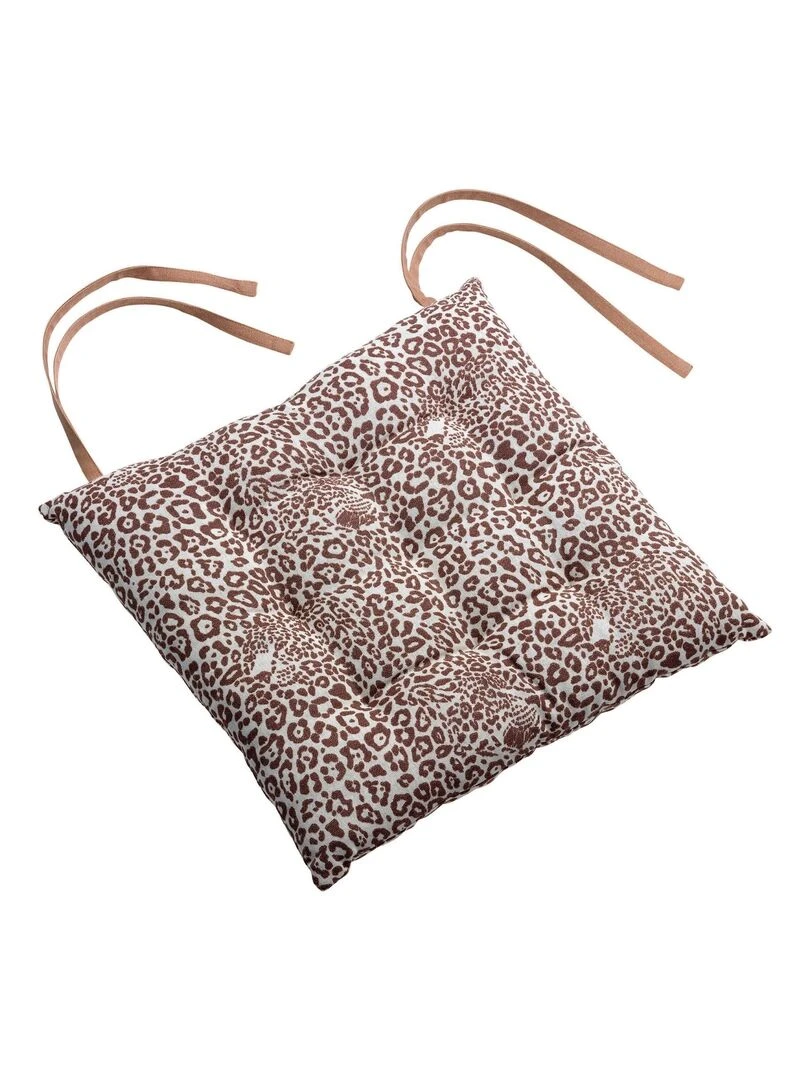 Galette de chaise matelassee Jaguar Marron