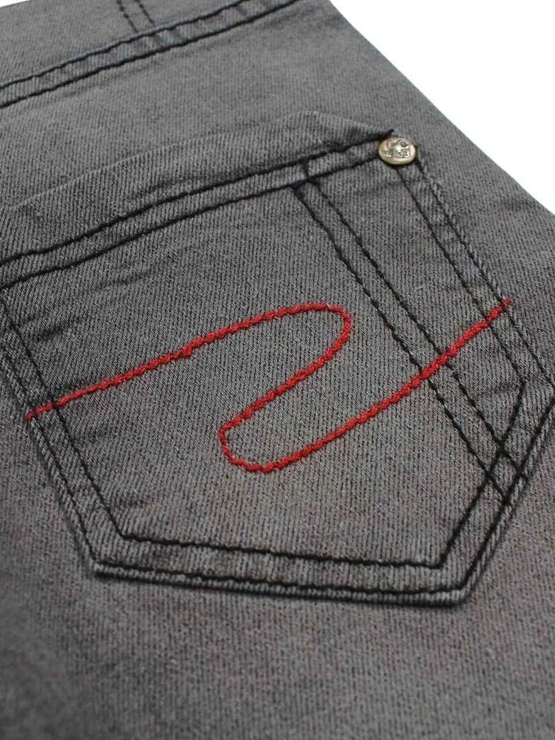 Lee Cooper   Bermuda garçon imprimé logo en coton   Gris