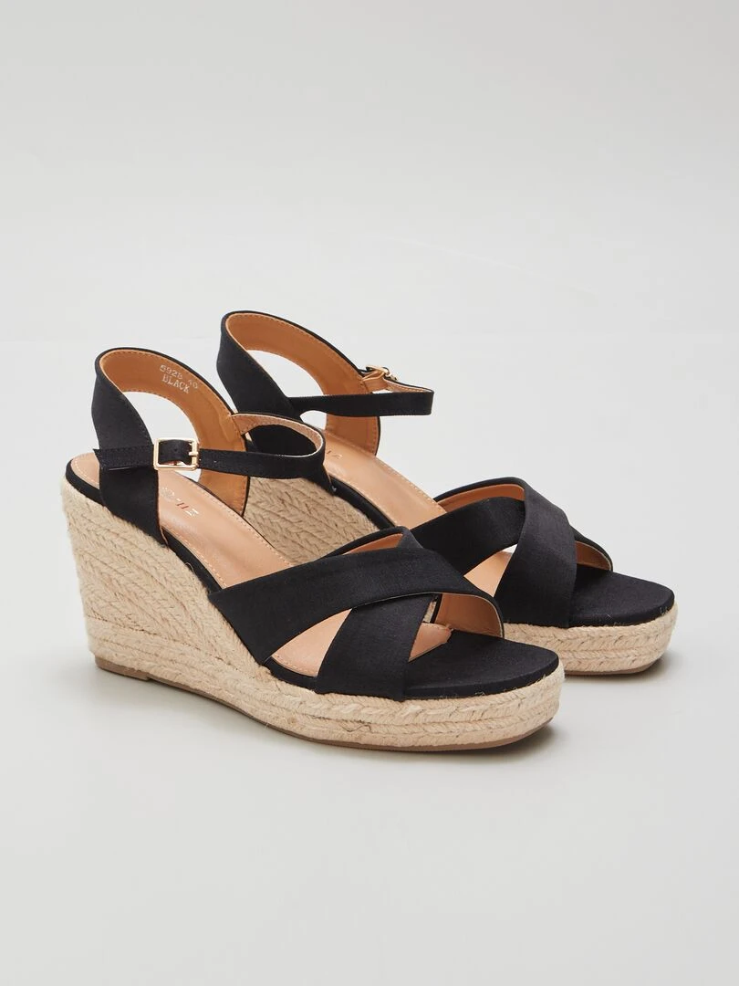 Sandales à talon Noir