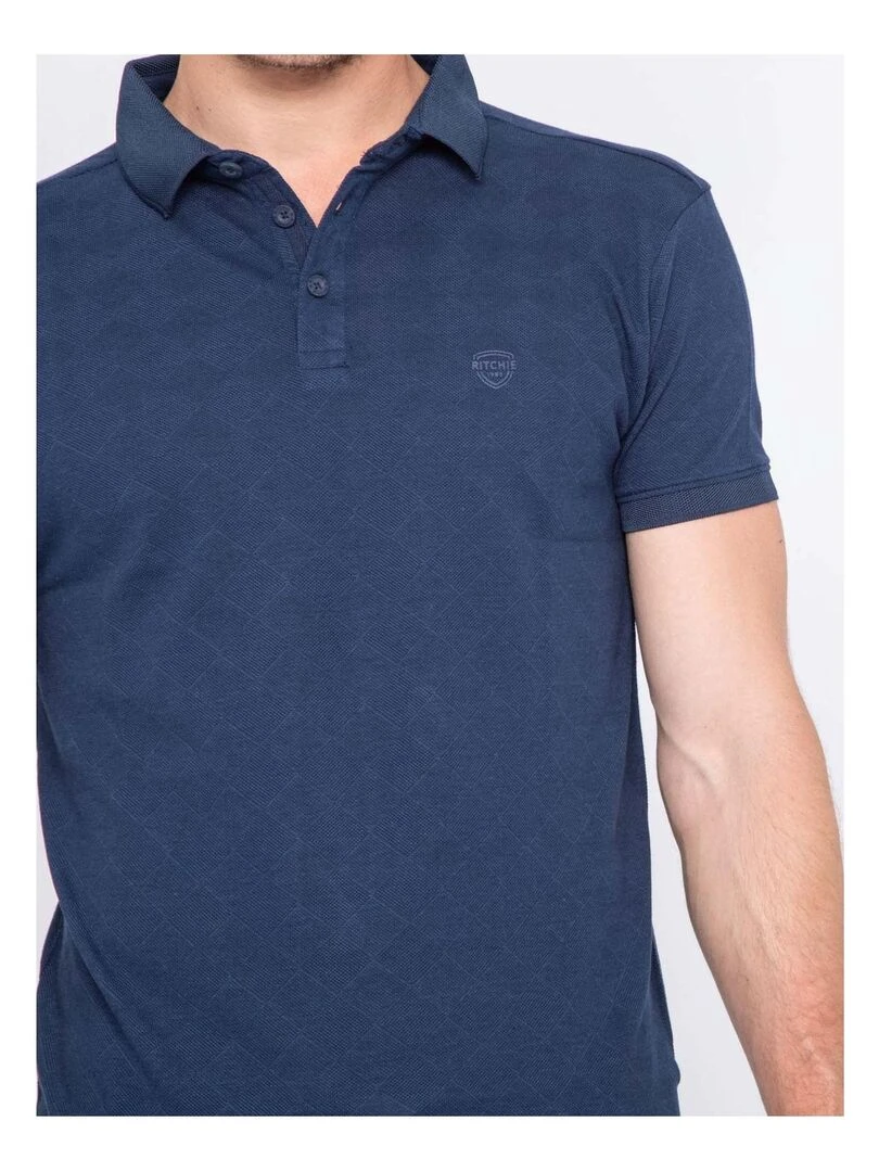 Polo pur coton PIBILOK   Bleu marine