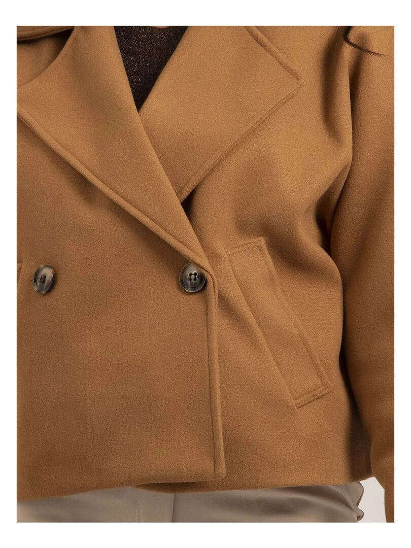 Manteau court UPALE   Marron caramel