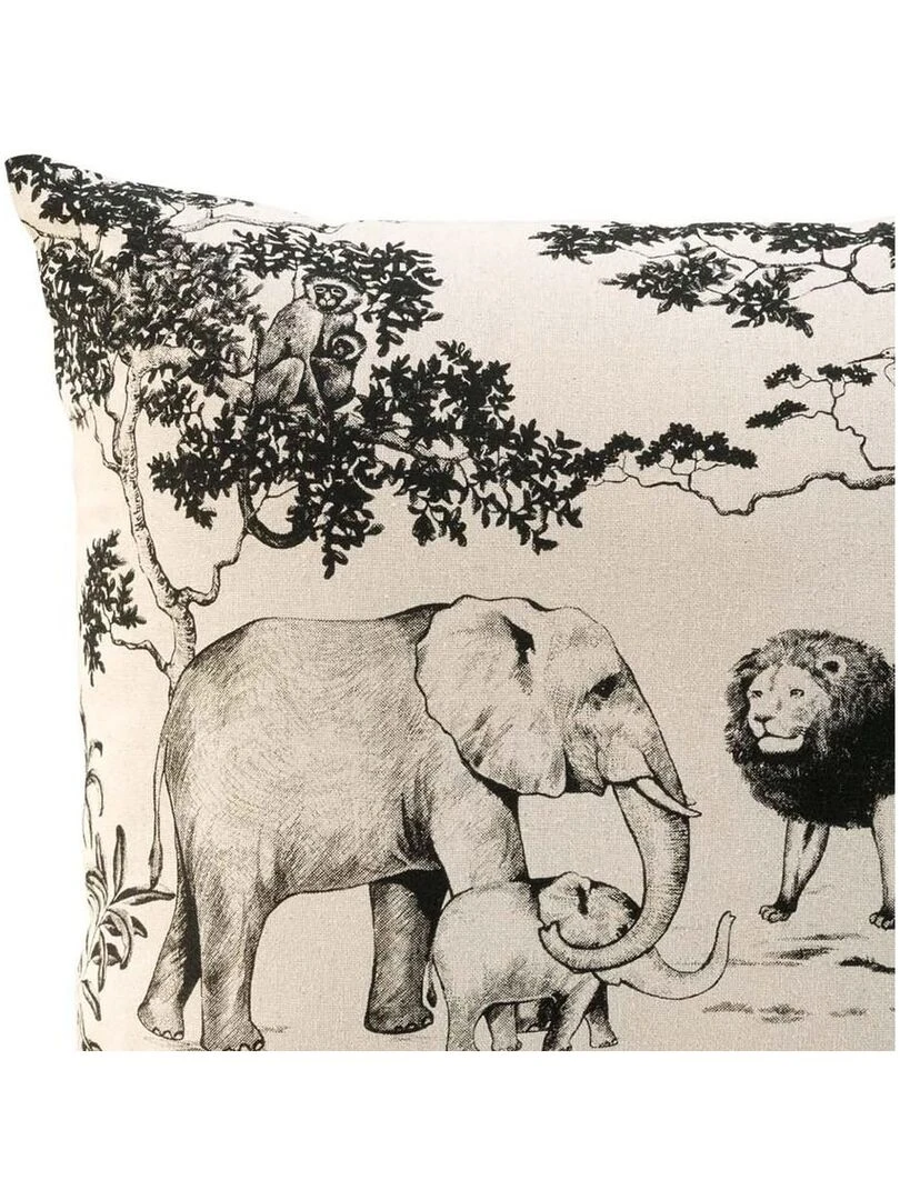 Housse de coussin 40x40 cm Zambie coton Blanc