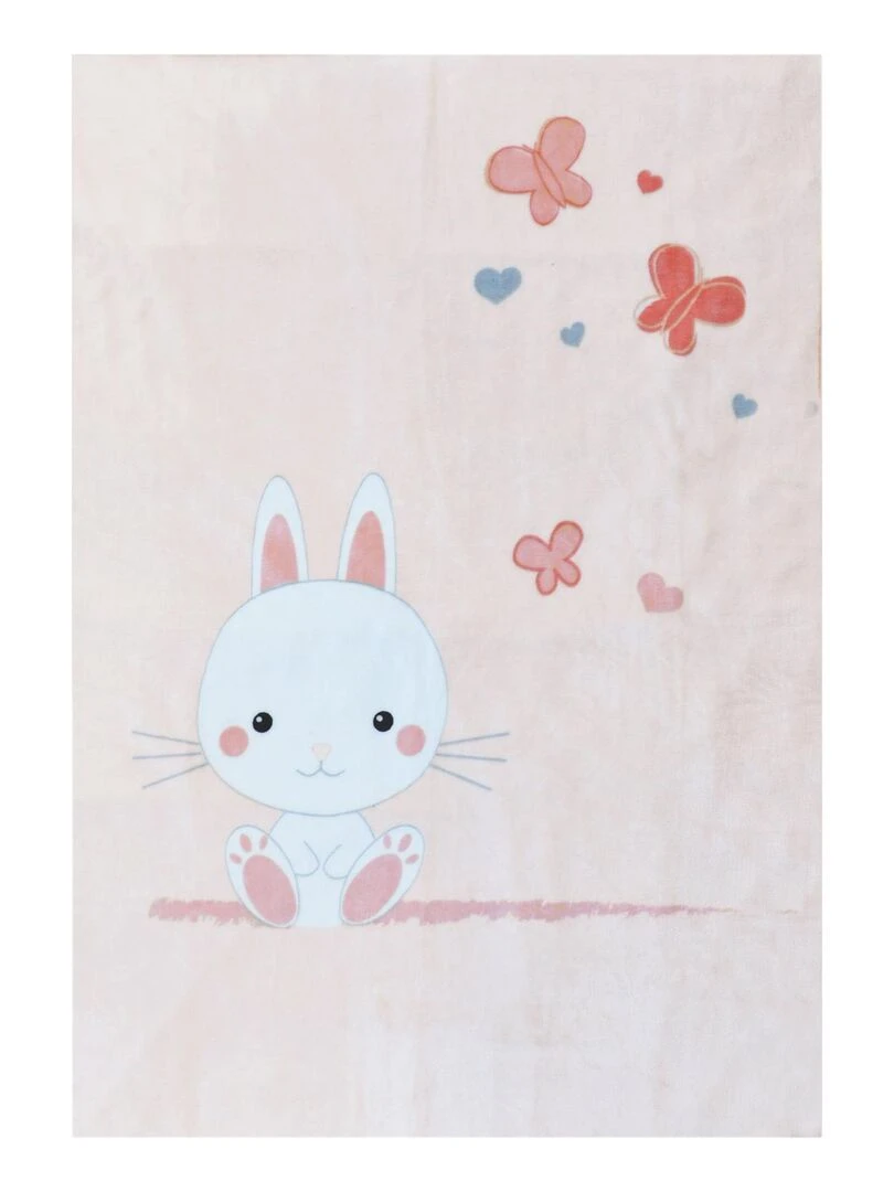Plaid lapinou Imitation Fourrure Rose clair