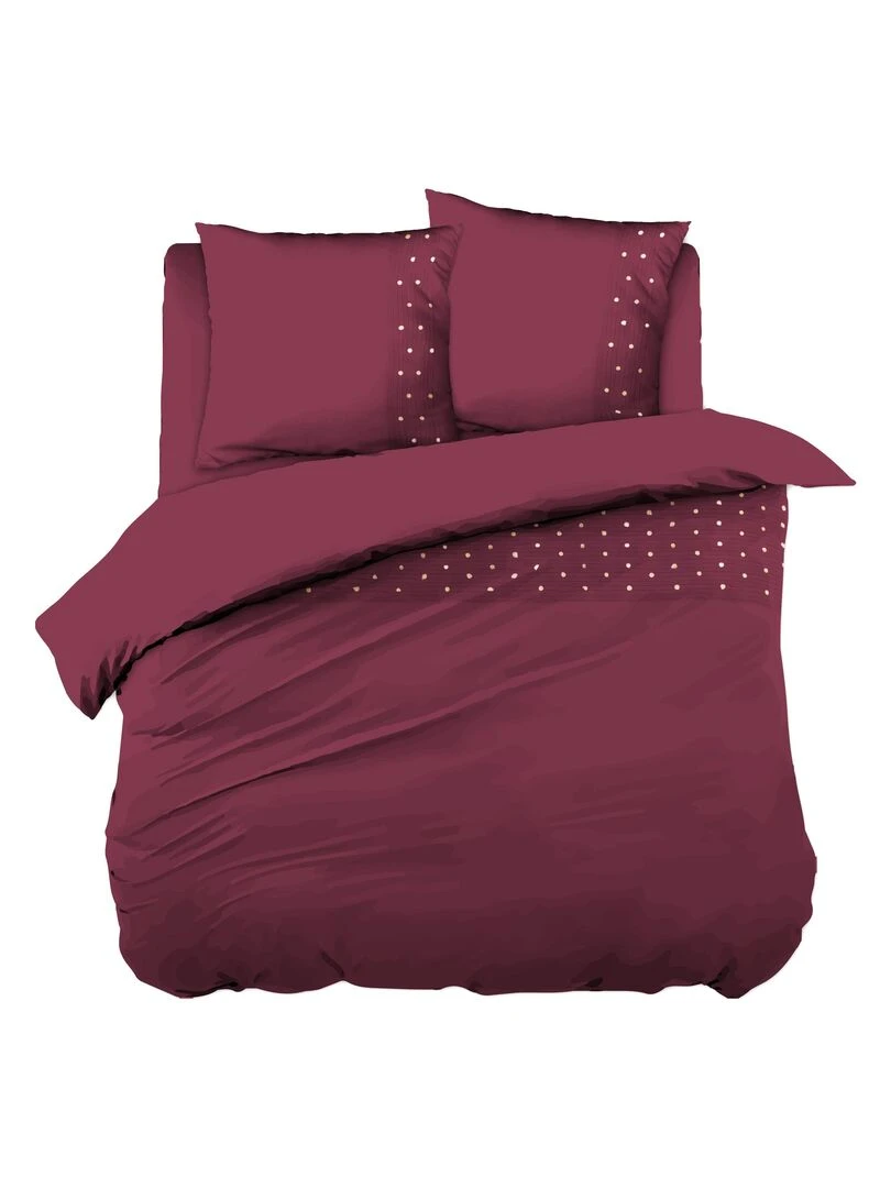 Housse de couette Collection Belle Agate uni Rouge