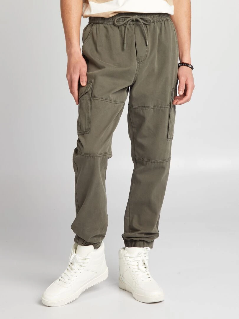Pantalon avec poches sur les côtés Kaki