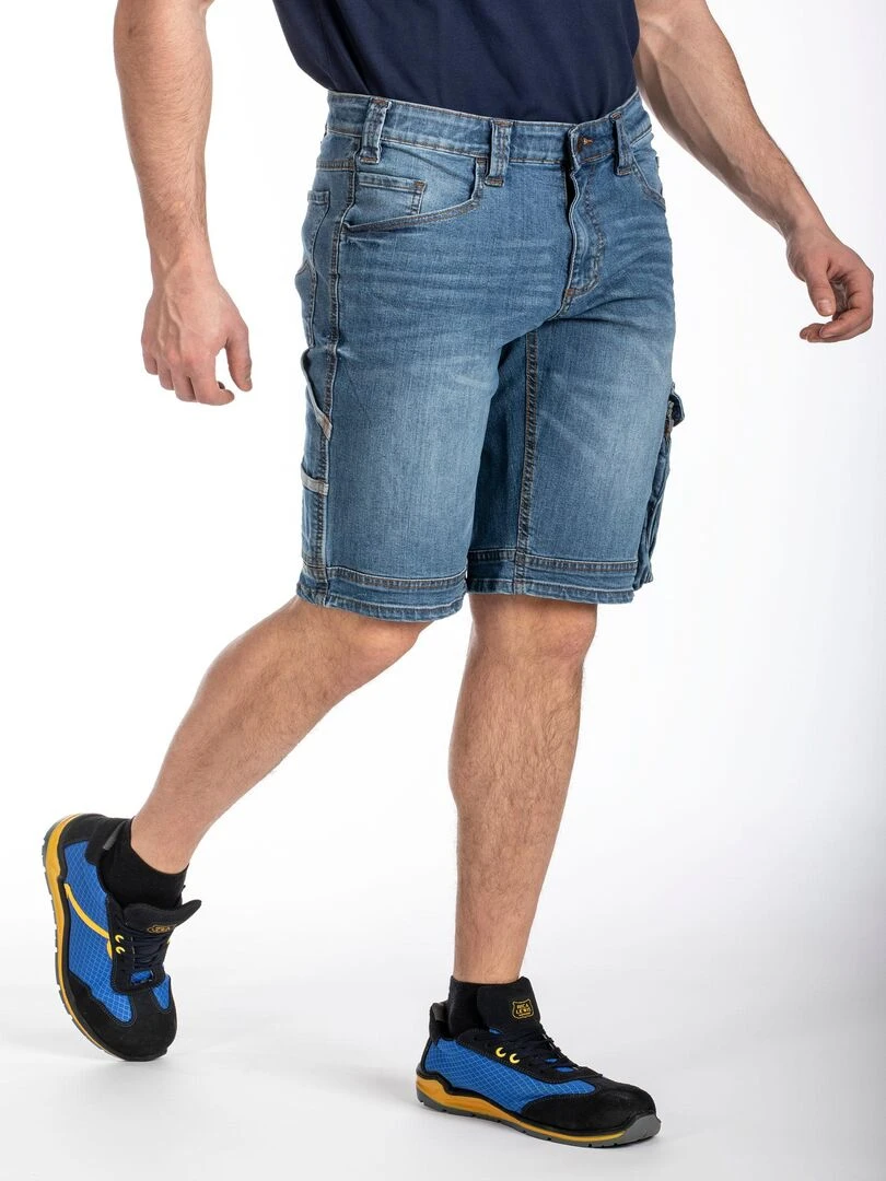 Bermuda de travail multi poches denim stretch DENIM 'Rica Lewis'   Bleu