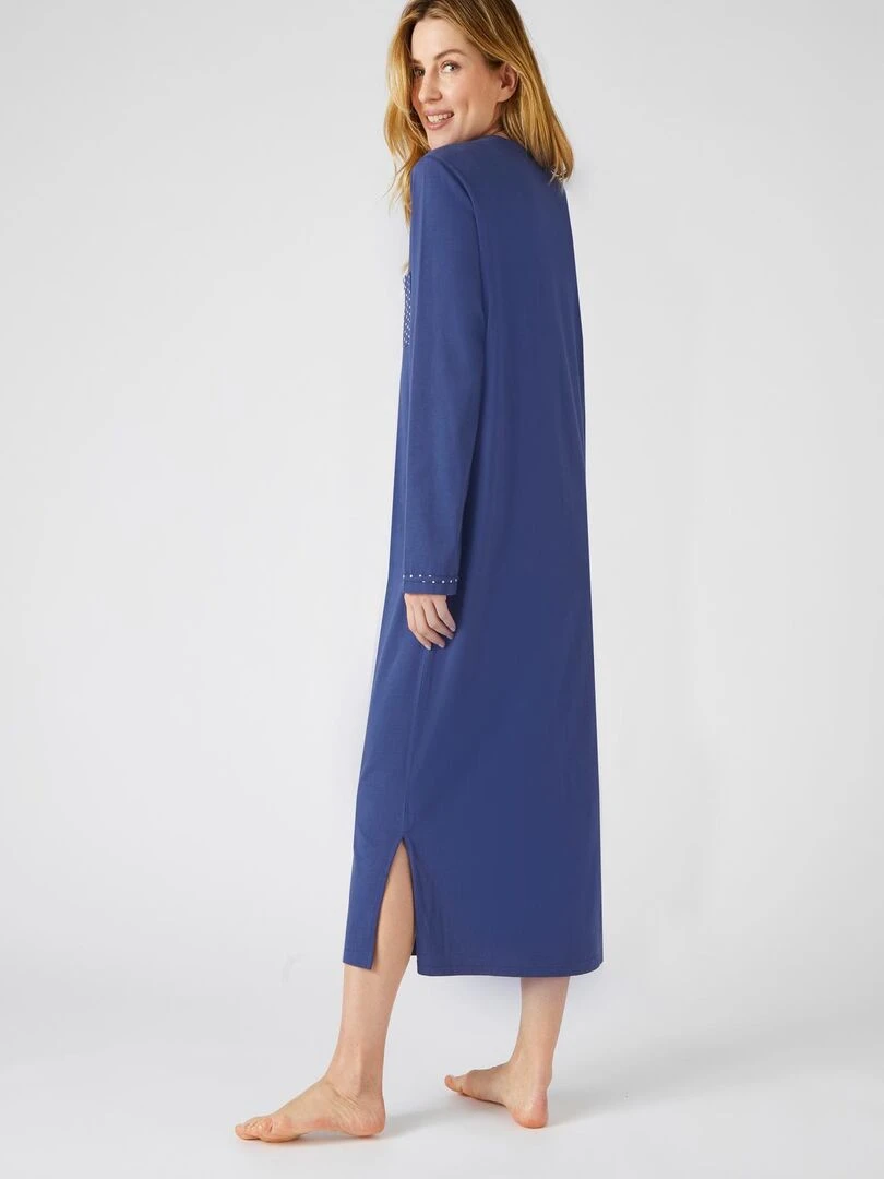 Liquette maille jersey  long. 120 cm   Damart   Bleu nuit