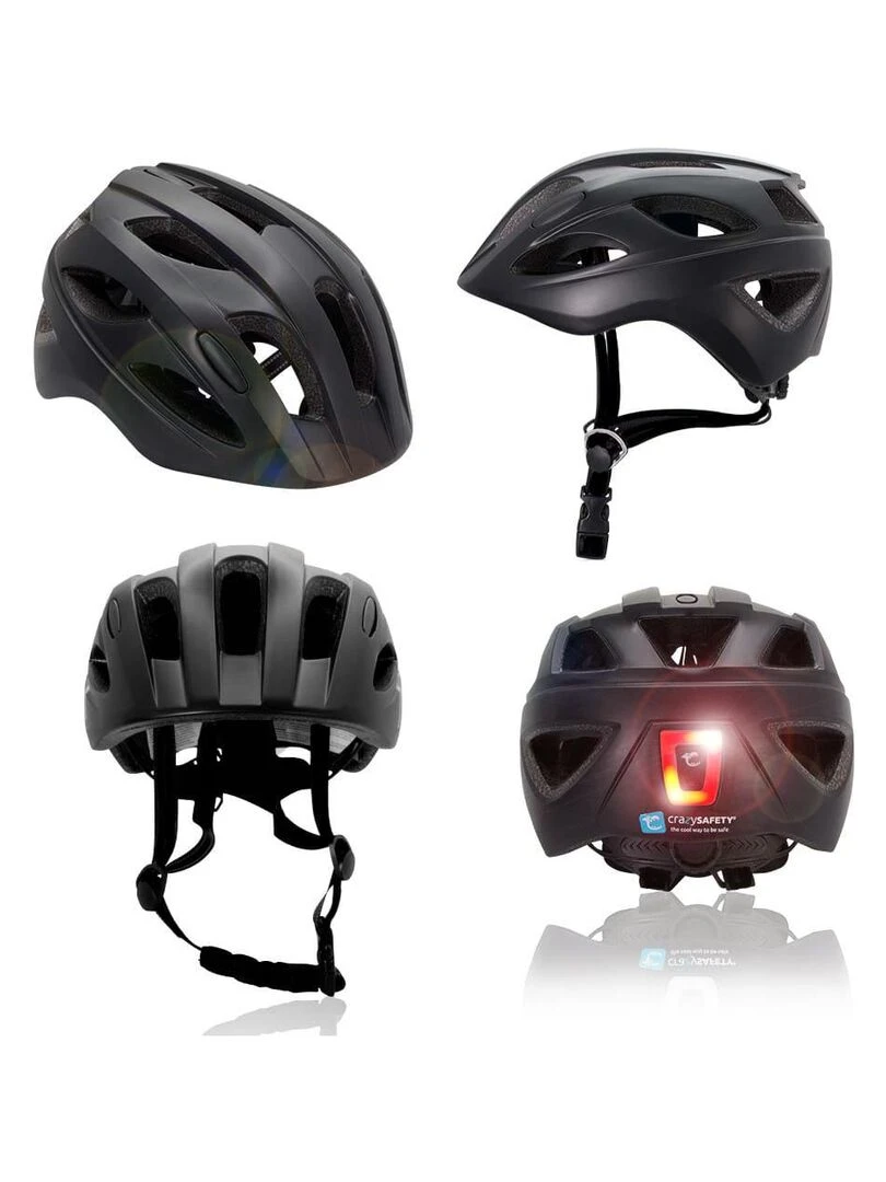 Casque de Vélo pour enfants de 6 à 12 ans   S.W.A.T. Noir  Certifié EN1078   Noir Noir