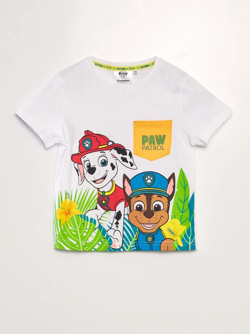 Tee shirt 'Pat' Patrouille' blanc