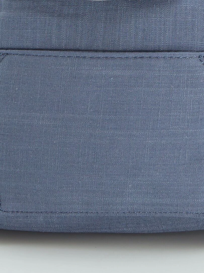 Sac à dos en lin mélangé   Bleu