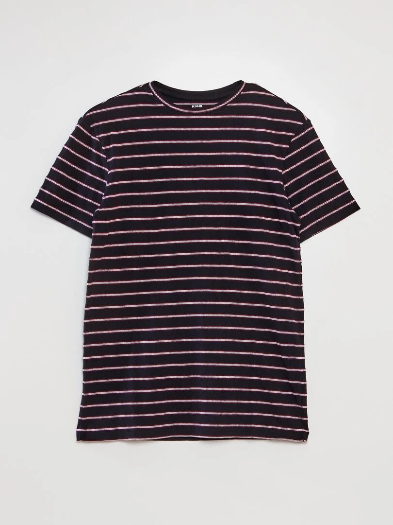 Tee shirt imprimé rayé Bleu rayé
