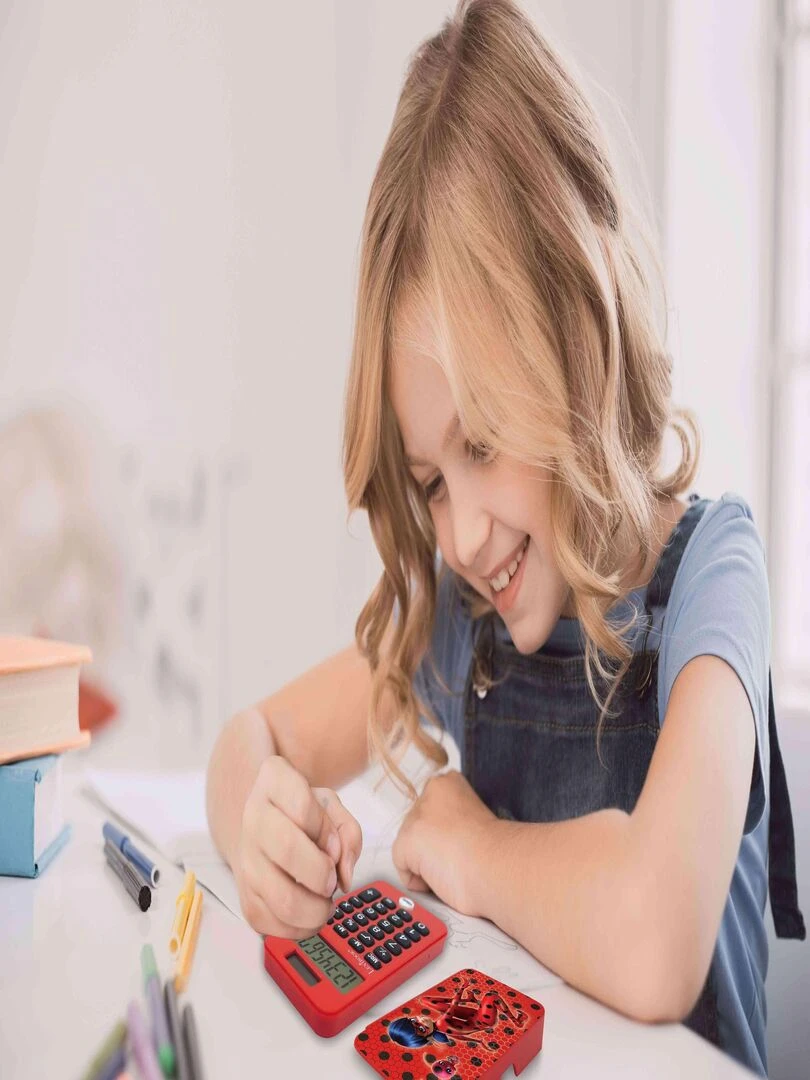 Calculatrice De Poche Miraculous Avec Couvercle De Protection   N/A