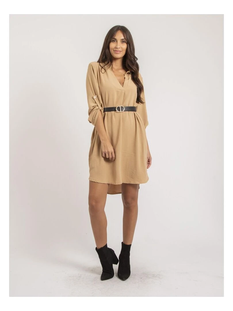 Robe courte ample INAAM   Beige