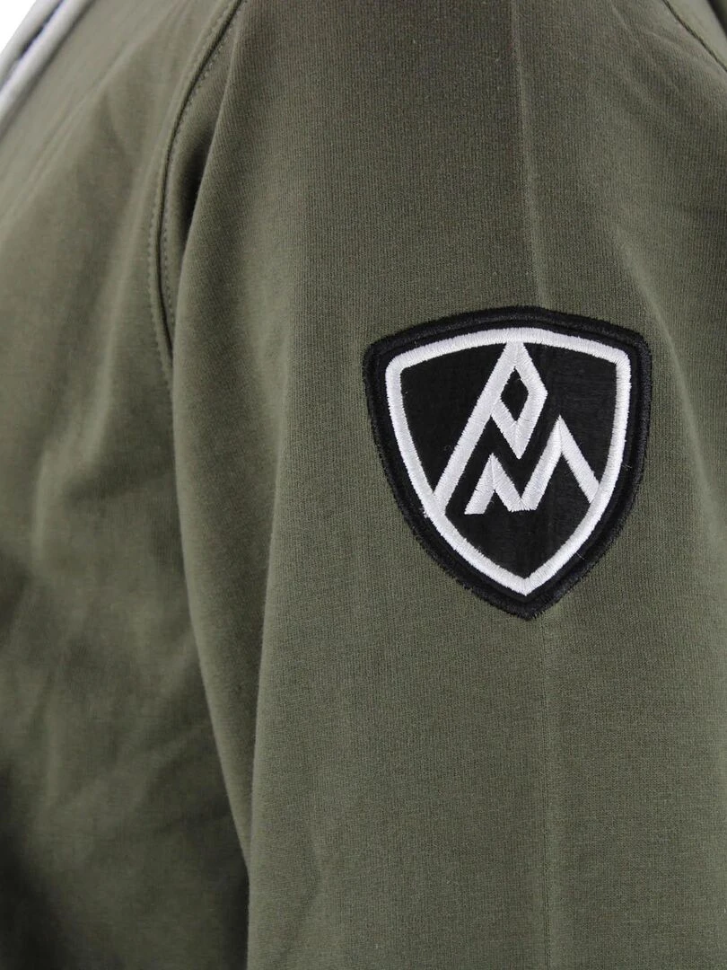 Sweat zippé à capuche homme CAGE   PEAK MOUNTAIN   Kaki