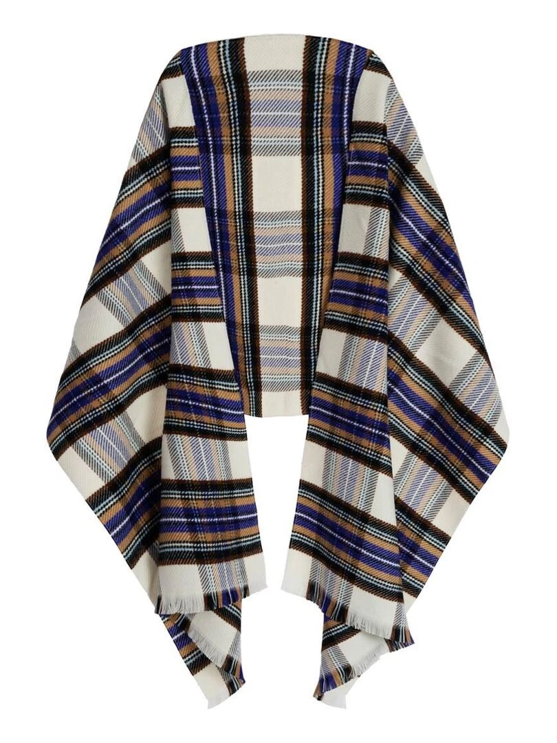 Châle Horla   Fabriqué en France   Blanc Bleu