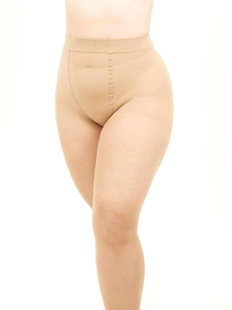 Giulia   Molly 40den (grandes tailles) Collants conçus pour jambes courtes (multipack)   Beige   2XL   Beige
