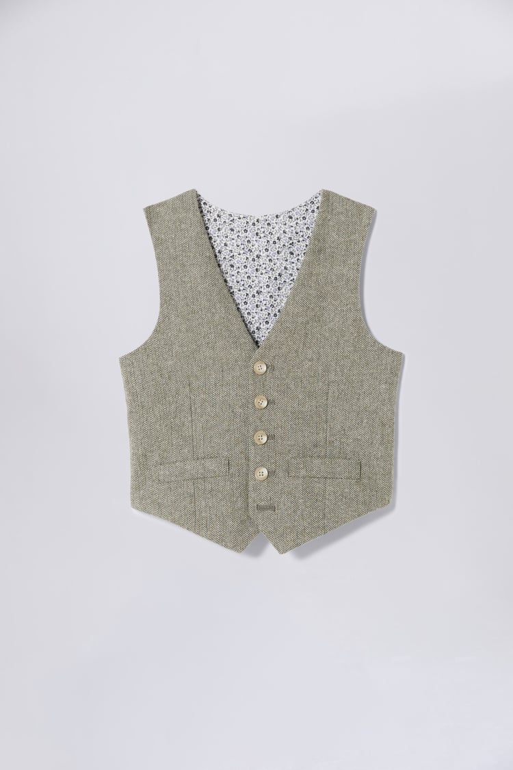 Boys Sage Herringbone Tweed Jacket   Buy Online at Moss