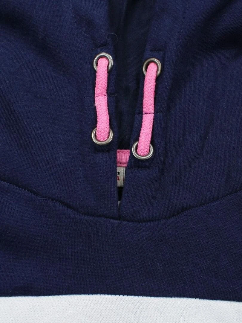 Lee Cooper   Sweat fille imprimé logo en coton   Bleu marine