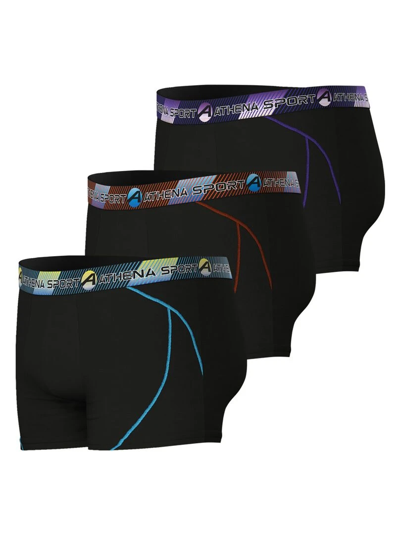 Lot de 3 boxers homme Training   Noir