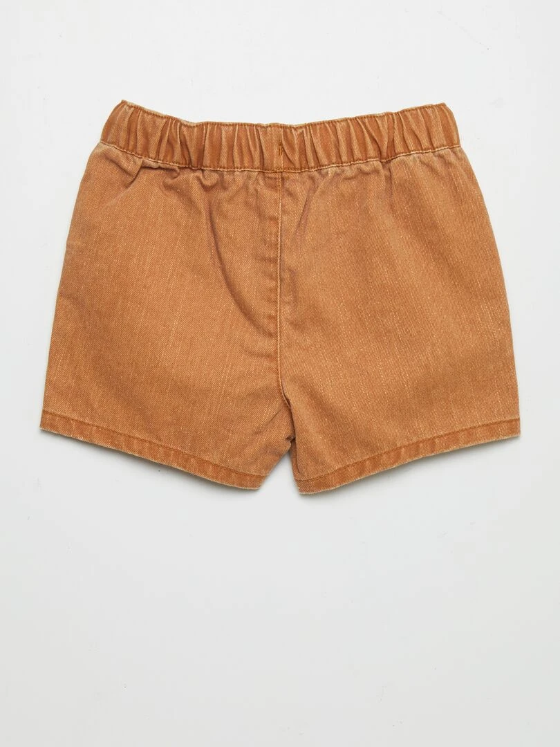 Short en denim coloré Orange