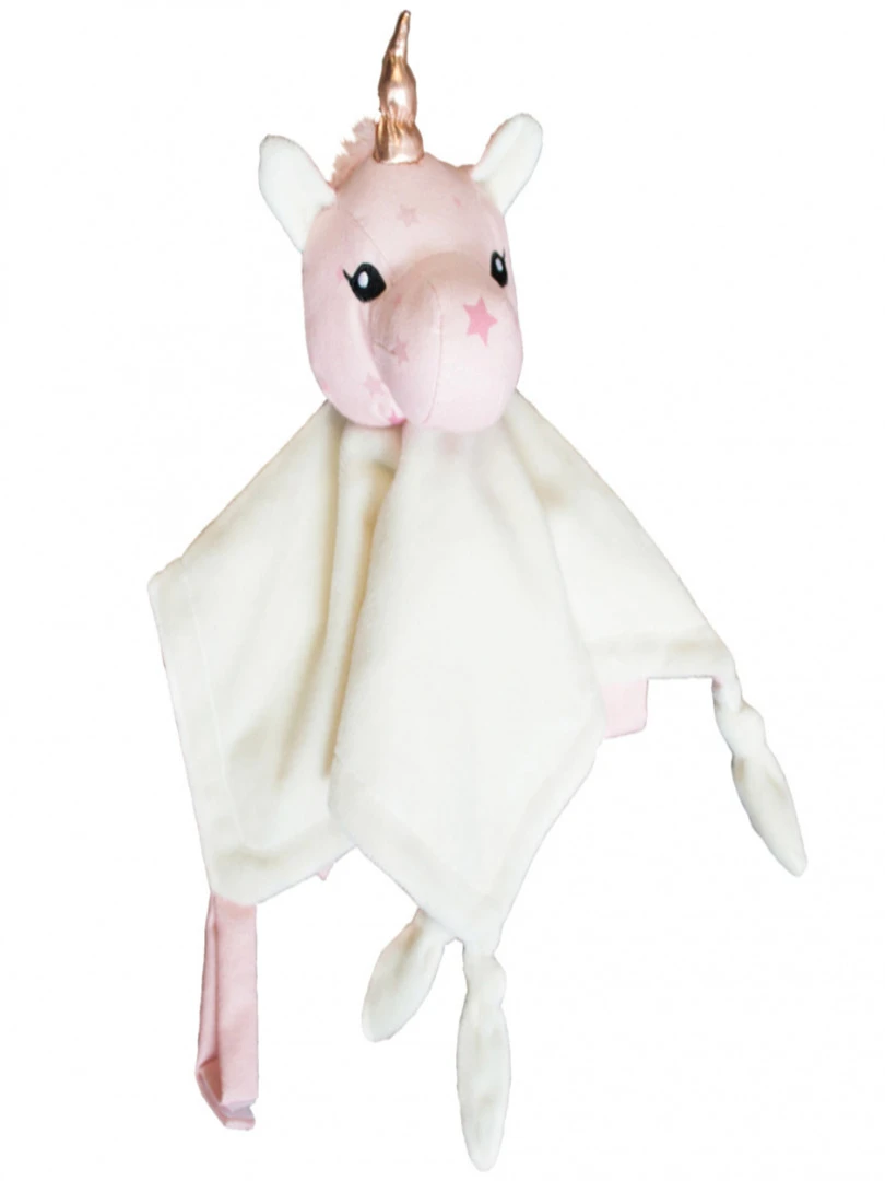Doudou Attache Sucette Licorne Jolly Rose