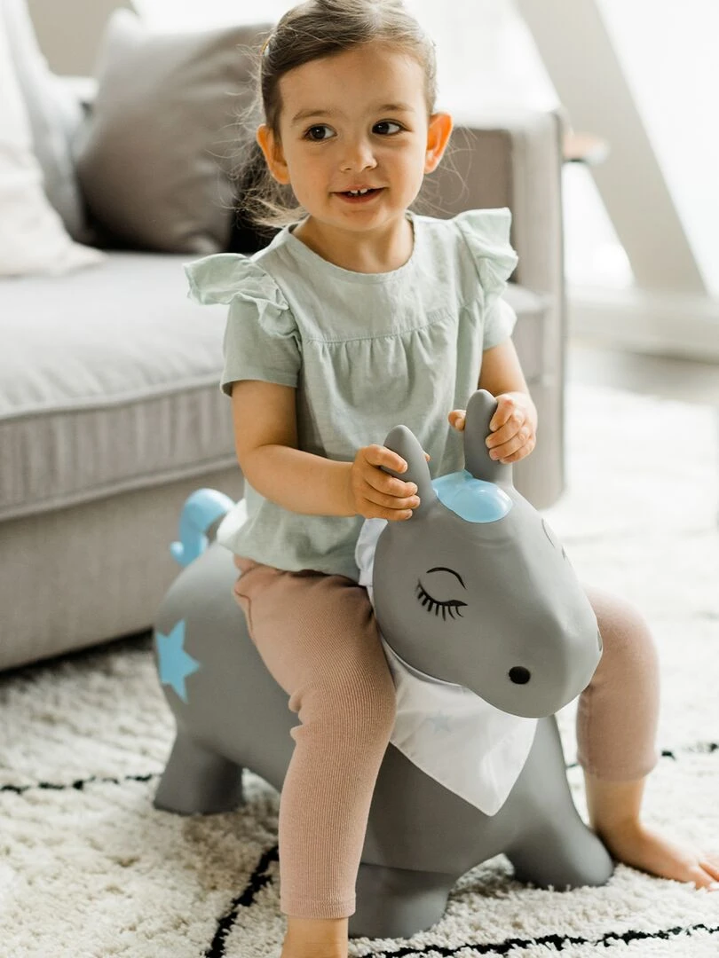 Animal sauteur gonflable en plastique  poney   Gris foncé