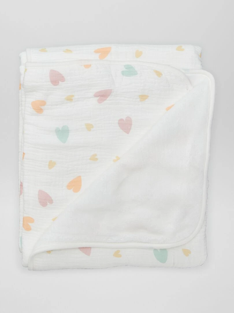 Couverture en lange intérieur polaire   Coeurs