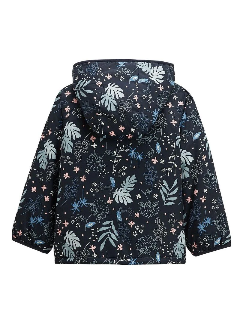 Veste à capuche enfant en sherpa réversible Belle de Nuit Bleu