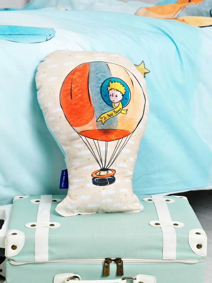 Coussin Montgolfiere "Happyfriday"   Blanc