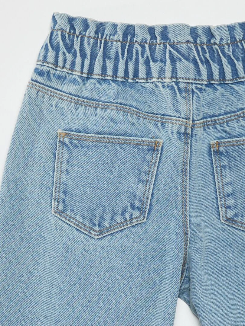 Jean mom paperbag   Bleu